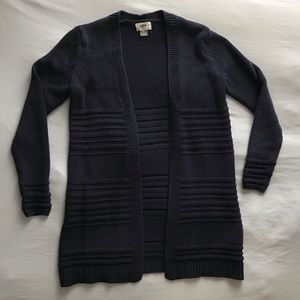 Navy blue thigh length cardigan